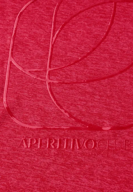 Shirt mit tonalem Print glazed apple red