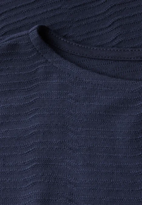 Struktushirt in Unifarbe urban navy blue