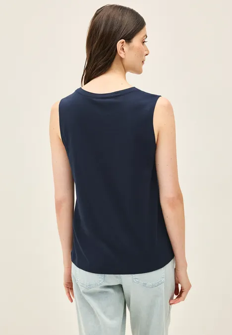 Top met gespleten hals urban navy blue