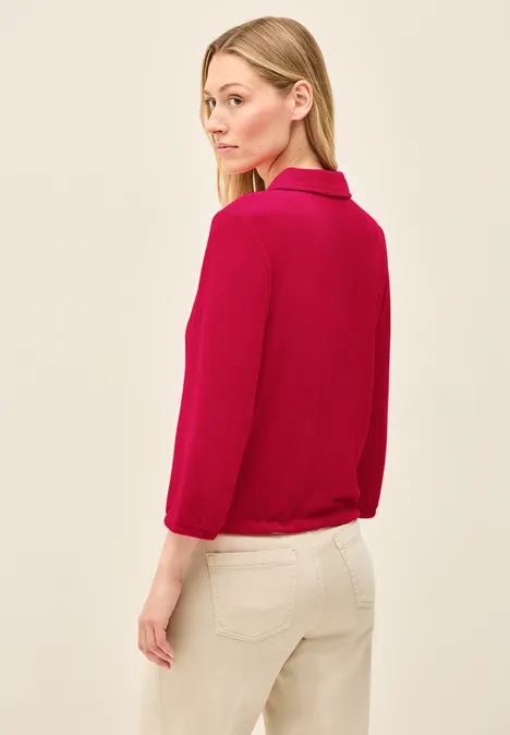 Leichte Crepe Jacke glazed apple red