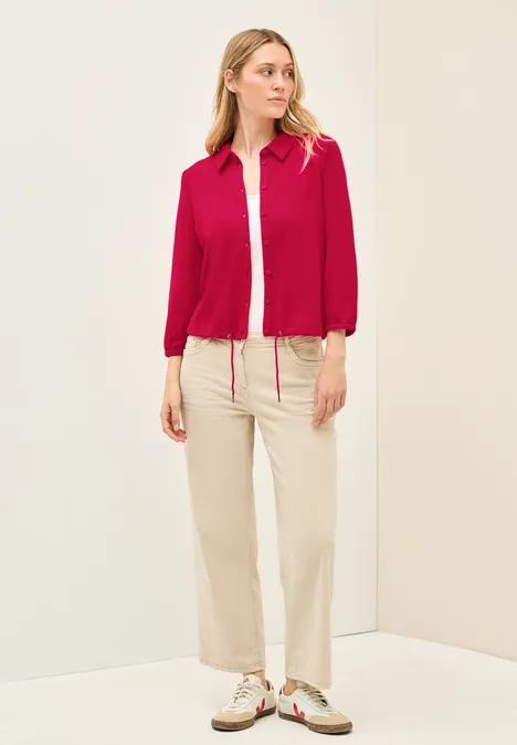 Leichte Crepe Jacke glazed apple red