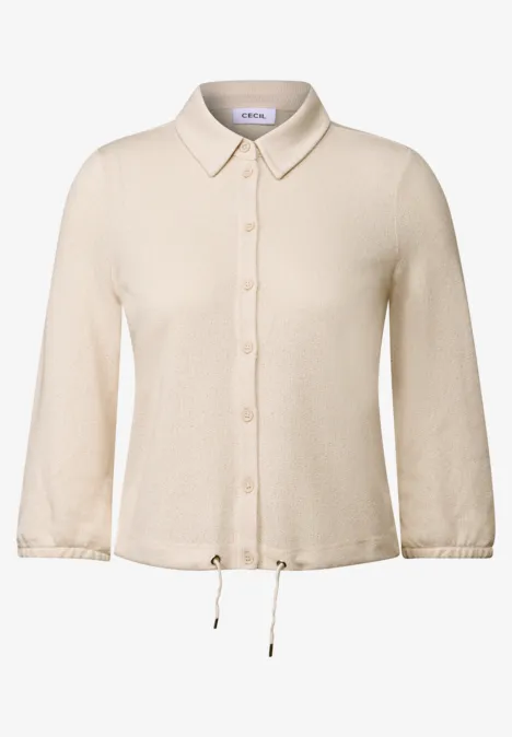 Leichte Crepe Jacke light beige
