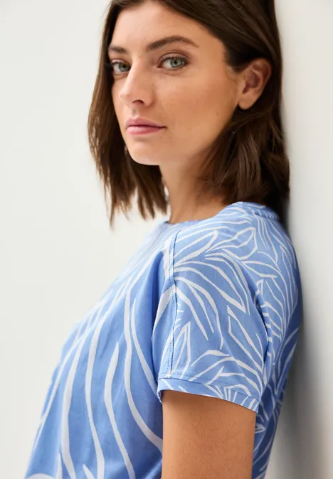 Print-Mix Shirt deep pastel blue
