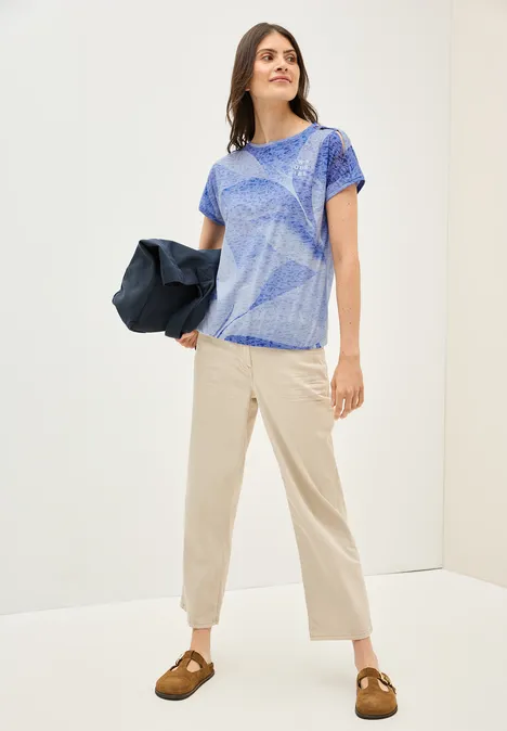 T-Shirt in Ausbrenneroptik urban navy blue