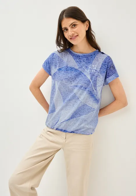 T-Shirt in Ausbrenneroptik urban navy blue
