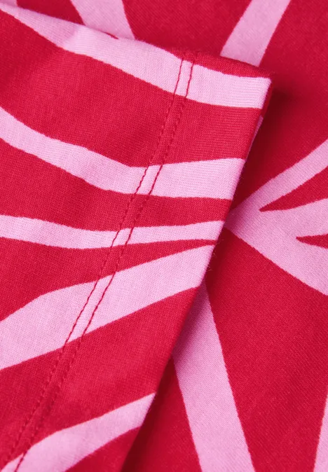 T-Shirt mit floralem Print glazed apple red