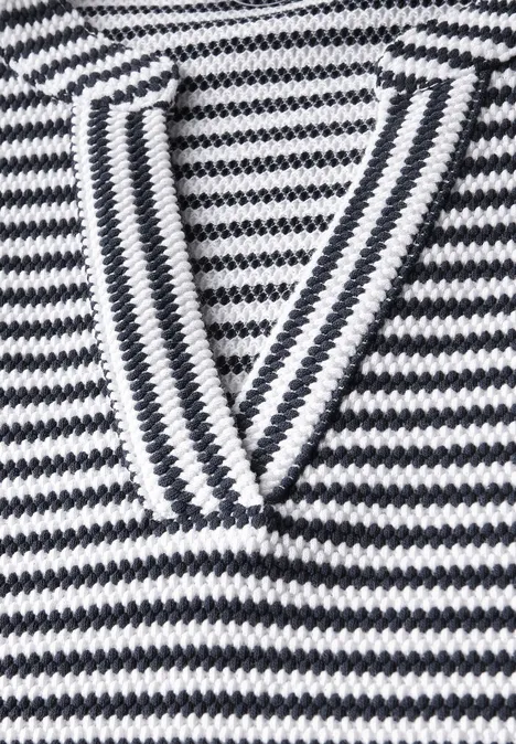 Gestreiftes Strukturshirt urban navy blue