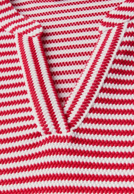 Gestreiftes Strukturshirt glazed apple red