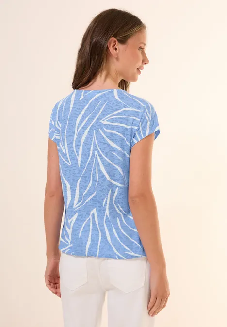 Shirt in Ausbrenner-Optik deep pastel blue
