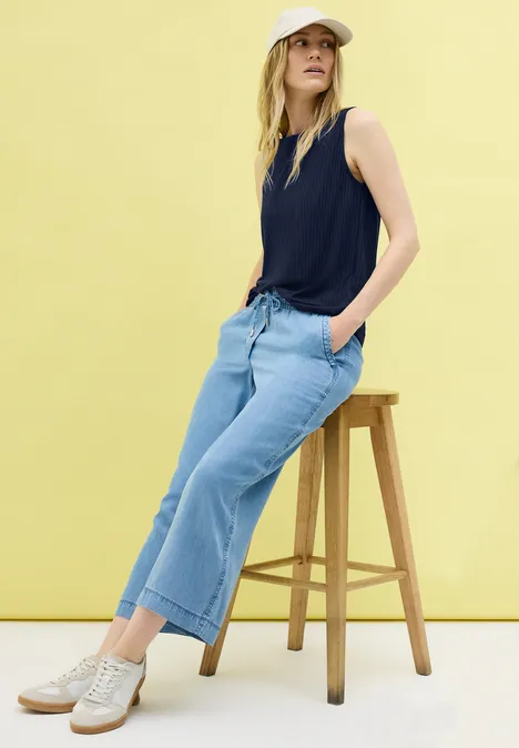 Top mit Rippstruktur urban navy blue