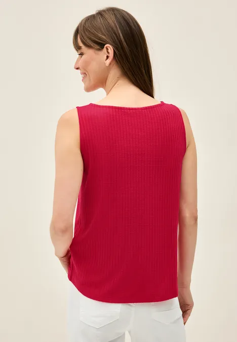 Top mit Rippstruktur glazed apple red