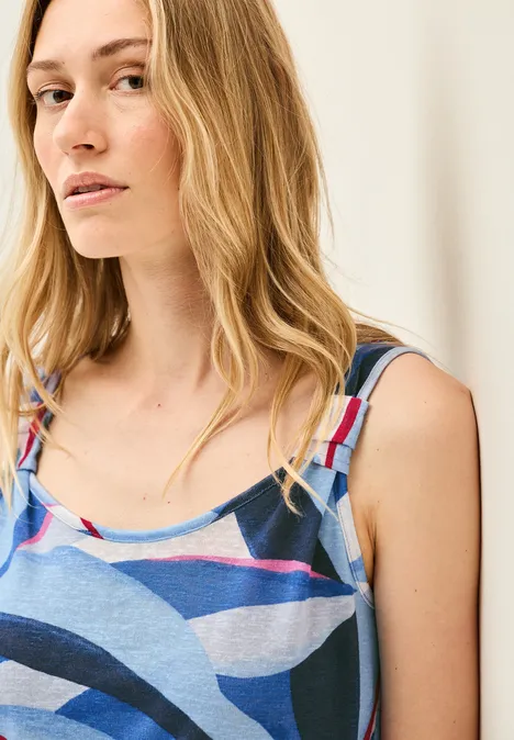 Top in Strick-Optik urban navy blue