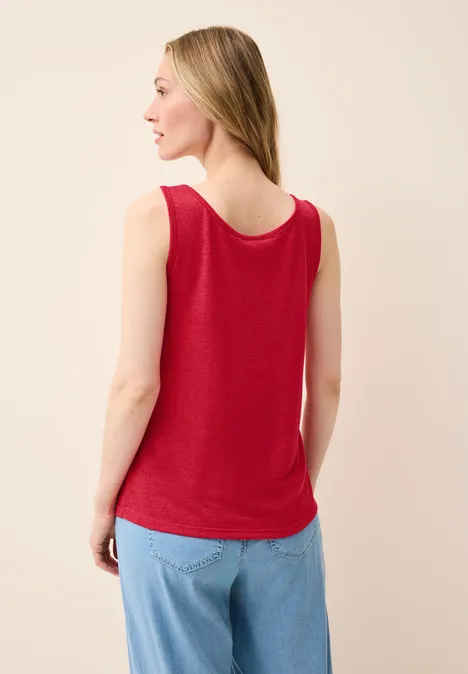 Top in Strick-Optik glazed apple red