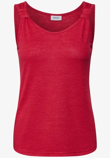 Top in gebreide look glazed apple red