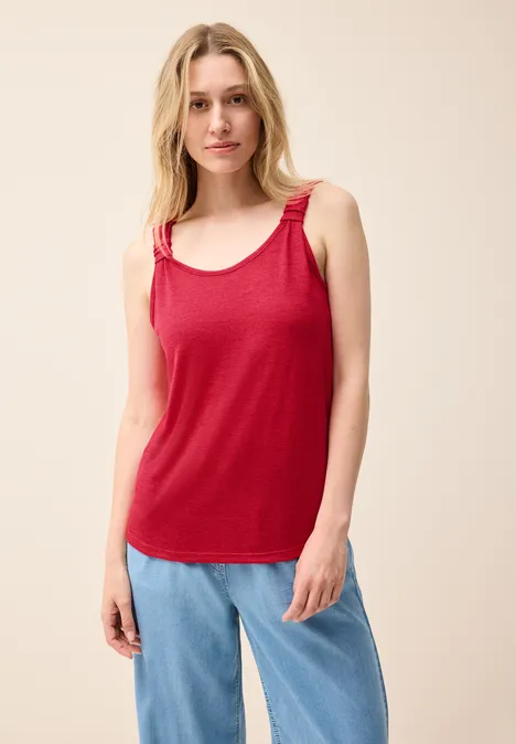 Top in Strick-Optik glazed apple red