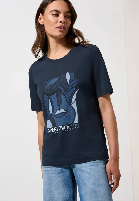 T-Shirt mit Print urban navy blue