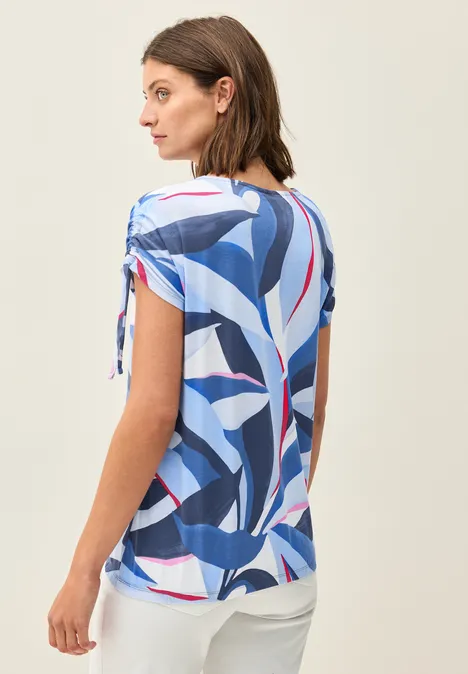 Print-Shirt mit Raffung urban navy blue