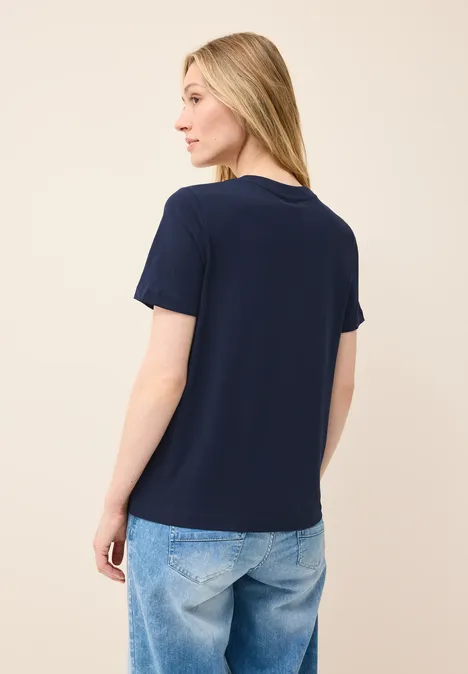 T-Shirt mit Wording-Detail urban navy blue