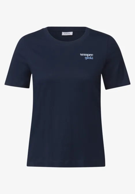 T-Shirt mit Wording-Detail urban navy blue