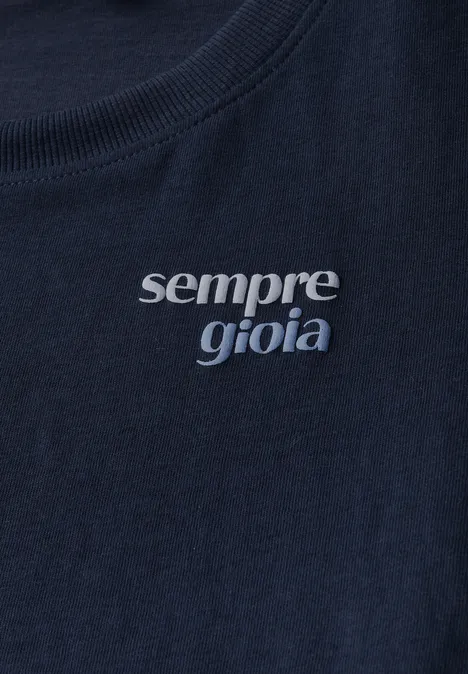 T-Shirt mit Wording-Detail urban navy blue