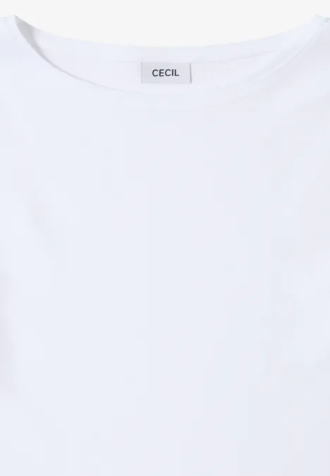 Shirt mit U-Boot-Ausschnitt White