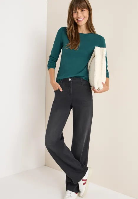 Shirt mit U-Boot-Ausschnitt dark sea green