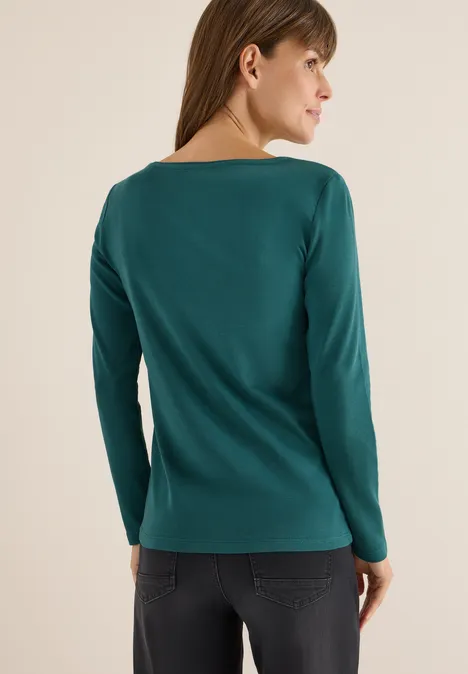 Shirt mit U-Boot-Ausschnitt dark sea green