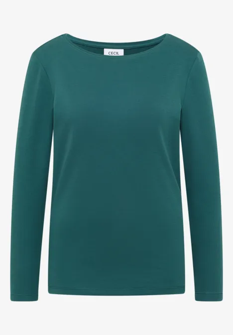 Shirt mit U-Boot-Ausschnitt dark sea green