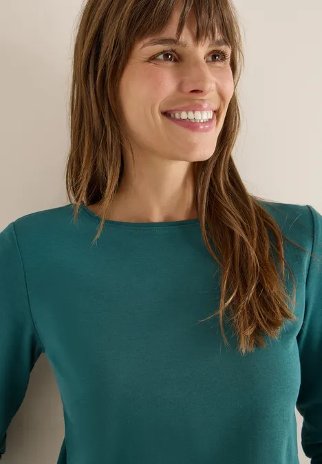 Shirt mit U-Boot-Ausschnitt dark sea green