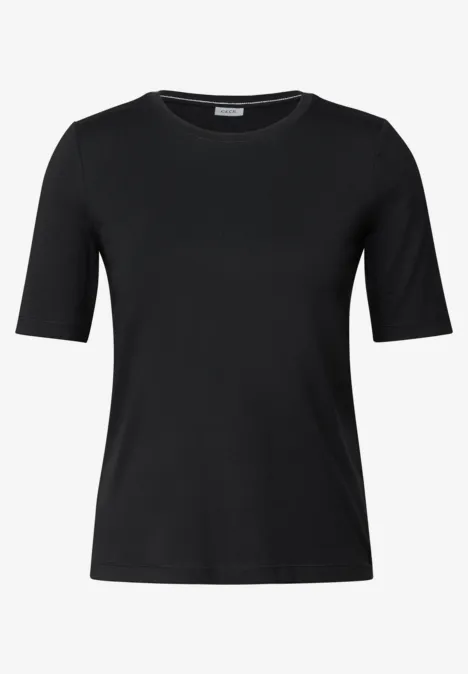 Basic Rundhals T-Shirt Black