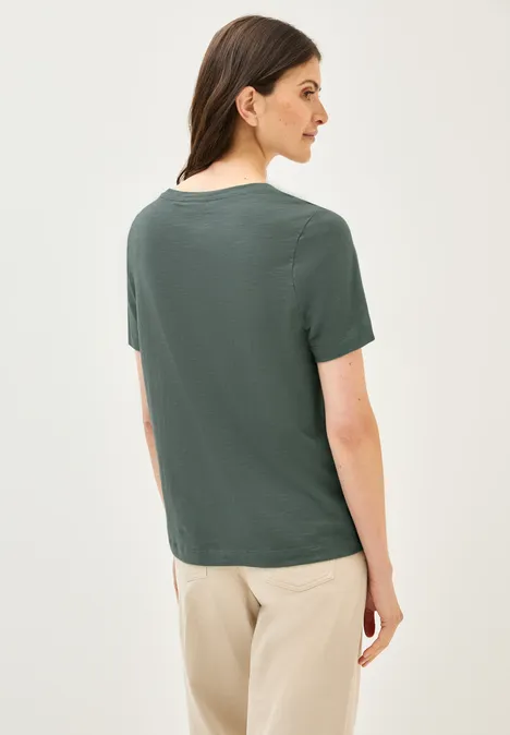 T-Shirt mit Print dark balmy khaki