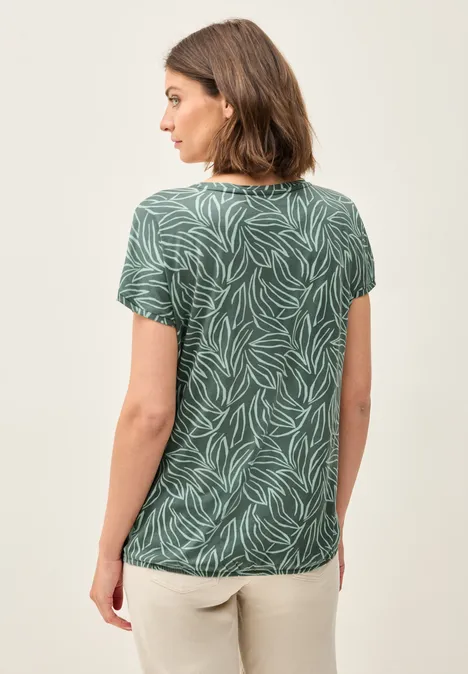 Print-Mix Shirt dark balmy khaki