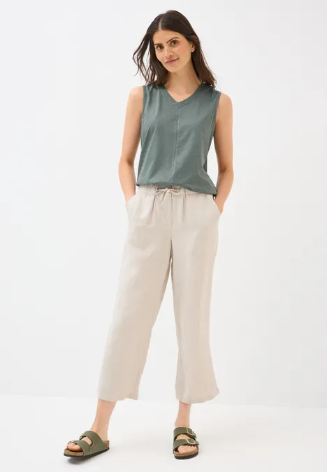 Gestreiftes Top dark balmy khaki