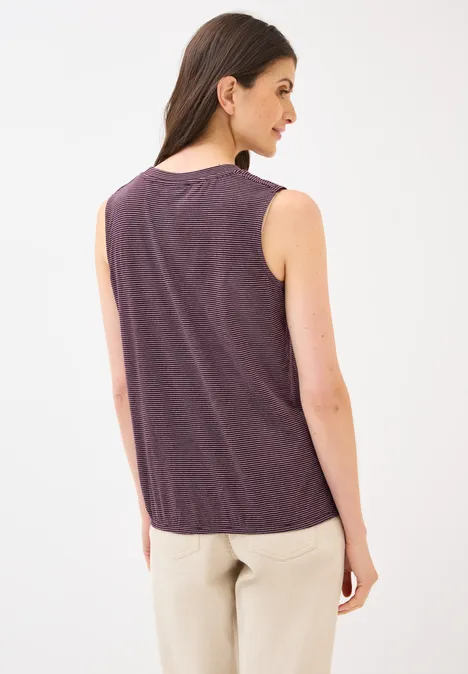 Gestreiftes Top mulberry red