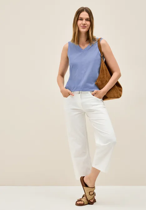Gestreiftes Top deep pastel blue