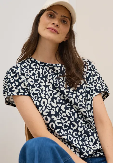 Leo Shirt mit Raffung urban dark blue