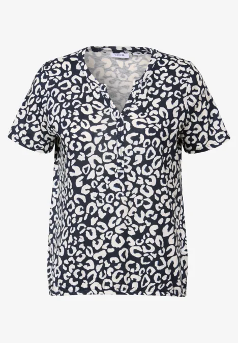 Leo-Shirt im Tunika-Look urban dark blue