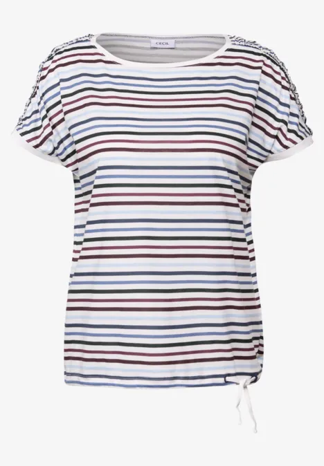 Streifen-Shirt mit Tunnelzug urban dark blue