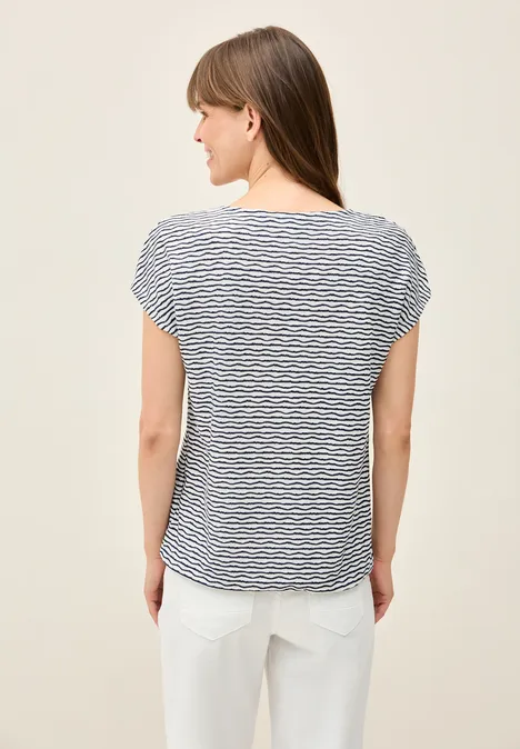 Gemustertes Strukturshirt urban dark blue