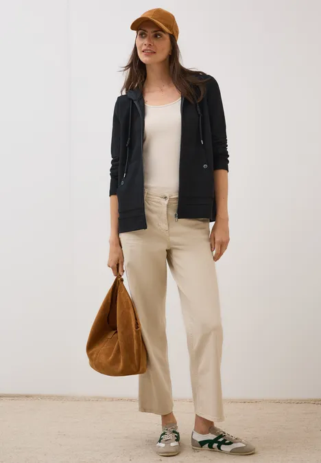 Leichte Kapuzenjacke Black