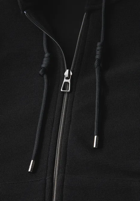 Leichte Kapuzenjacke Black