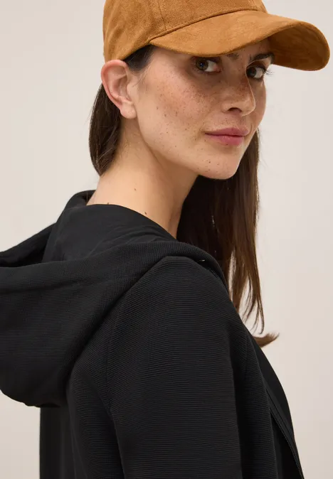 Leichte Kapuzenjacke Black
