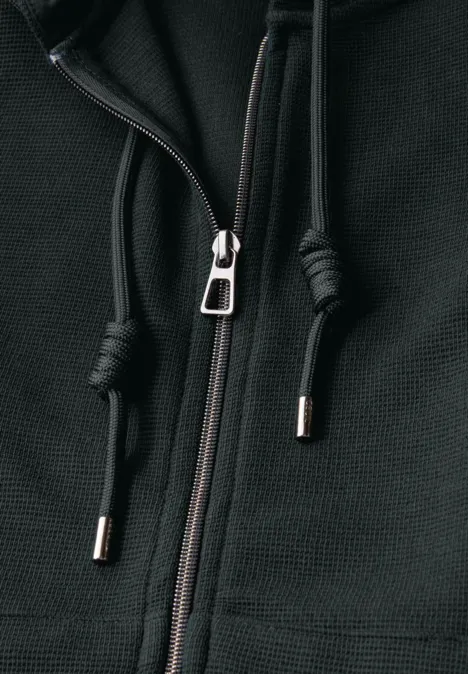 Leichte Kapuzenjacke ink green
