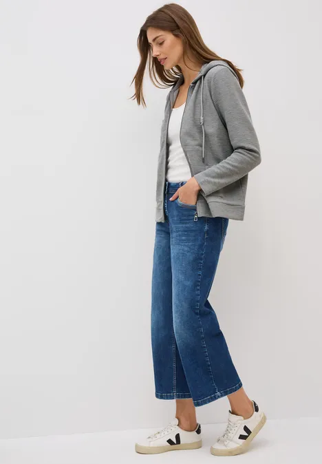 Leichte Kapuzenjacke sporty grey melange