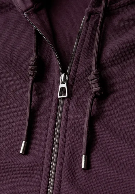 Leichte Kapuzenjacke mulberry red