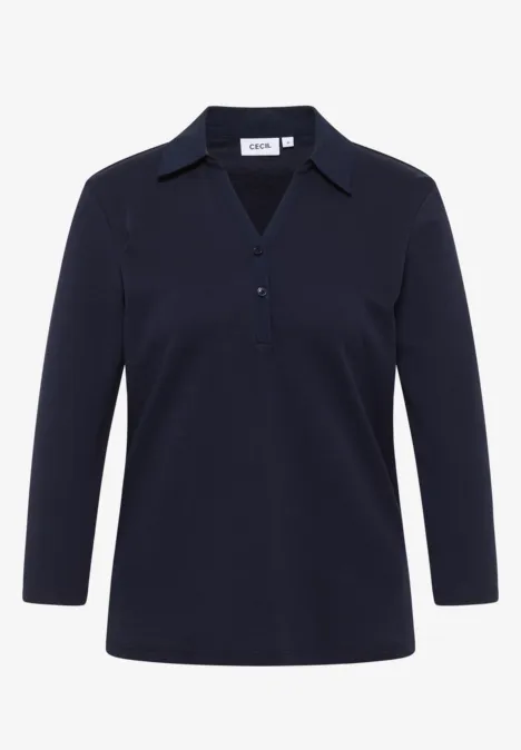 Poloshirt mit 3/4-Arm urban dark blue