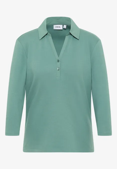 Poloshirt mit 3/4-Arm jewel green