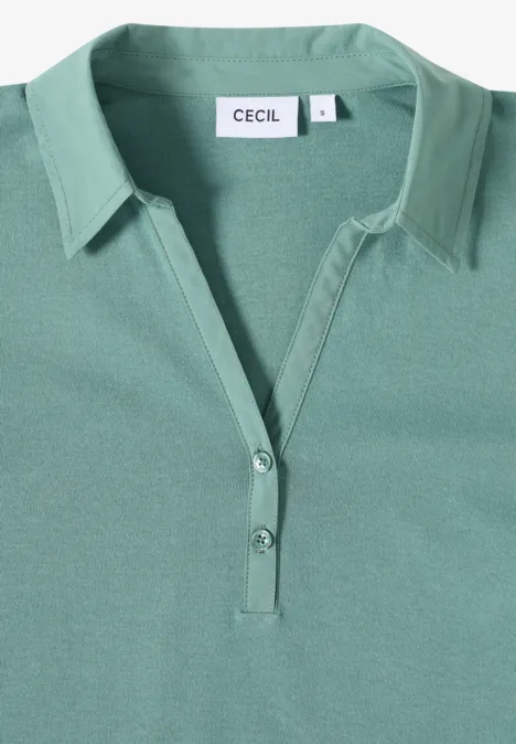 Poloshirt mit 3/4-Arm jewel green