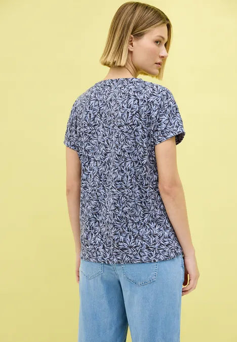Ausbrenner Shirt mit Print urban dark blue