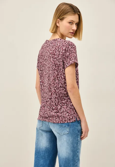 Ausbrenner Shirt mit Print mulberry red